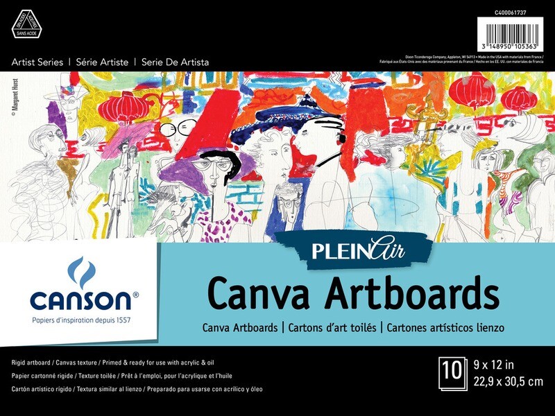 Canson Canva Artboards 9x12 10sh 1b