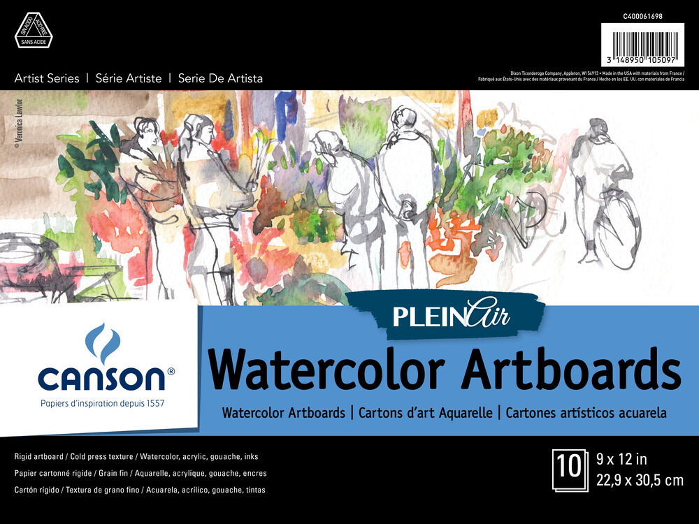 Canson Watercolor Art Board 9x12 10