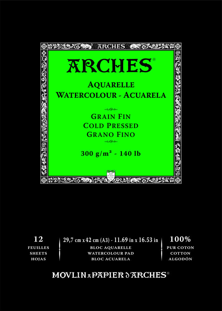 Arches 140lb Cold Press A3 12