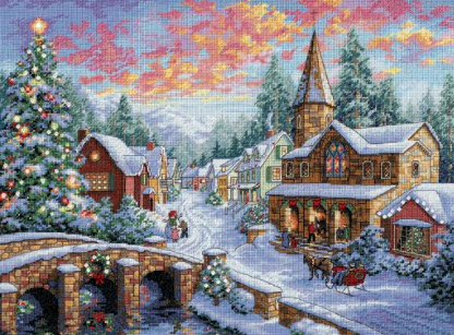 Holiday Village Cross Stitch Kit