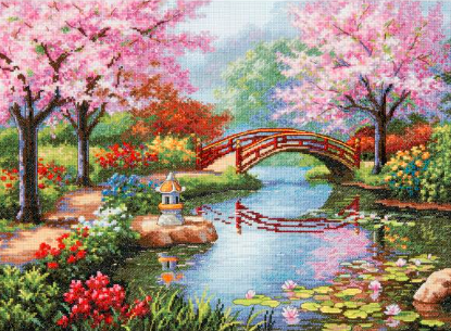 Cross Stitch Japanese Garden