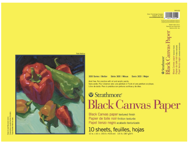 Strathmore Black Canvas Paper 12x16