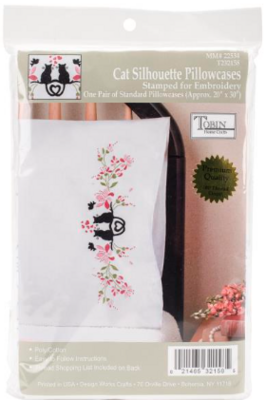 Stamped Pillow Cases - Cat Silhouette