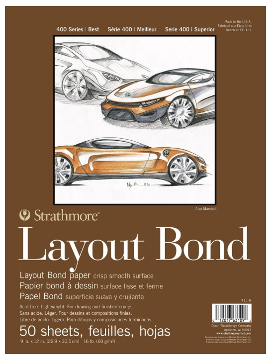 Strathmore Layout Bond 9x12 1