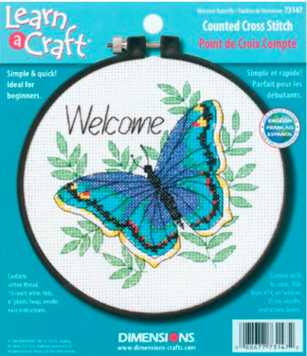 6" Welcome Butterfly  Hoop