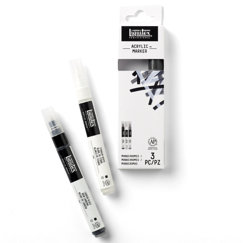 Liquitex Acrylic Marker Set - 3 - Monochromes