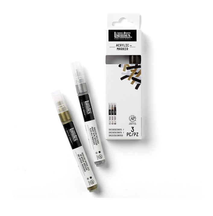 Liquitex Acrylic Marker Set 3pc Irridescents