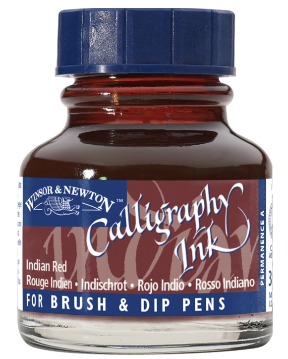W&amp;N Calligraphy Ink Indian Red 30ml