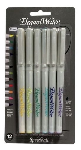 Elegant Writer 1.3mm Chisel  Multicolor 12pk