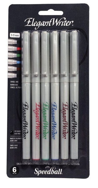 Elegant Writer 3.0mm Chisel Multicolor  6pk