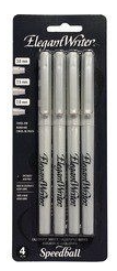 Elegant Writer 2-3mm Chisel Black 4pk