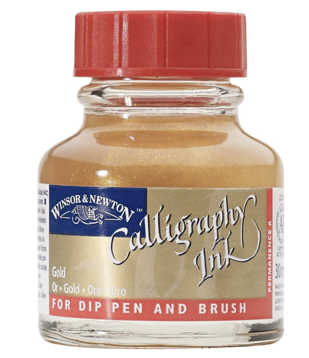 W&amp;N Calligraphy Ink Gold 30ml