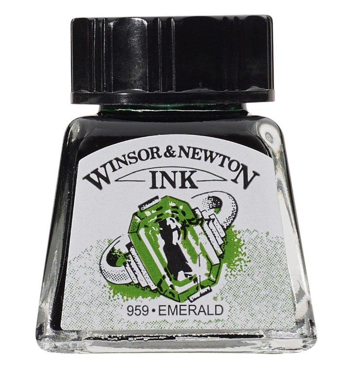W&amp;N Individual Inks Emerald 14ml
