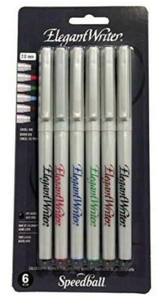Elegant Writer 2.0mm Chisel Multicolor 6pk