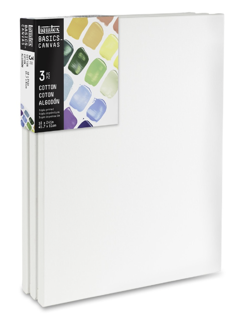 Basics Canvas 3pk 18x24