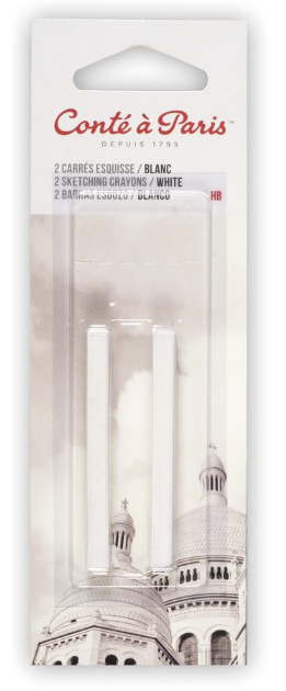 Conte a Paris White Sketching Crayons HB  2pk