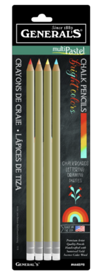 Generals Chalk Pencils Bright Colors 4pk