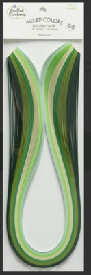 Quilling Mixed 1/8 - Green Shades