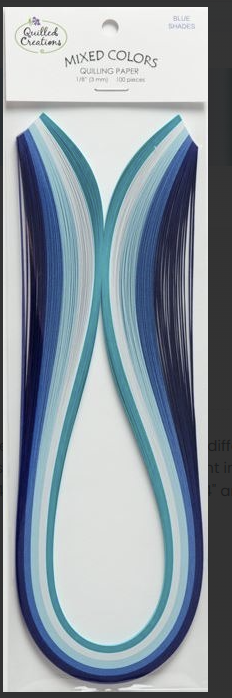 Quilling Mixed 3/8 - Blue Shades