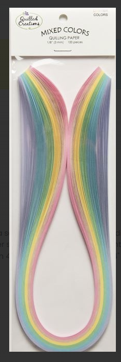 Quilling Mixed 1/8 - Lighter Colors