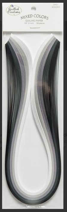 Quilling Mixed 3/8 - Grey Shades