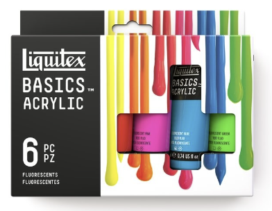 Liquitex Basics Set - 22ml - 6 Pack - Florescent