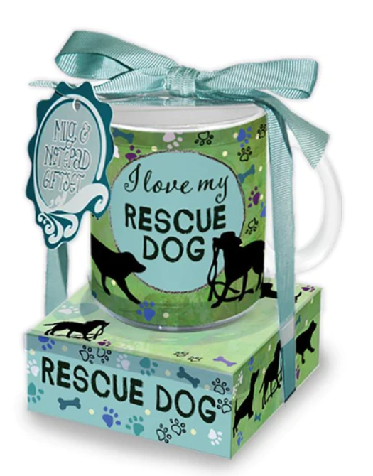 Mug and Note Set - Rescue Dog