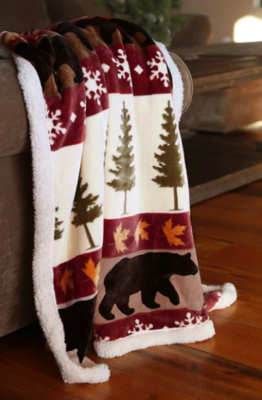 Tall Pine Plush Throw