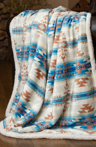 Wrangler Stack Rock Southwest Plush Throw