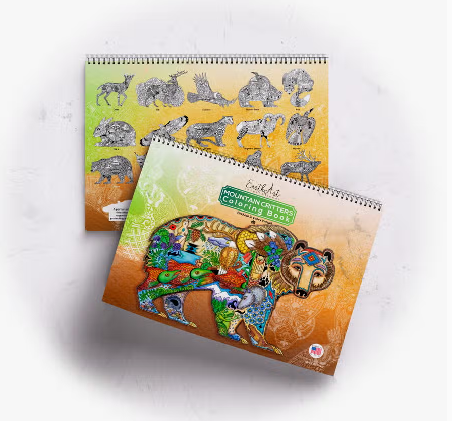 Earth Art Coloring Book - Mountain Critters