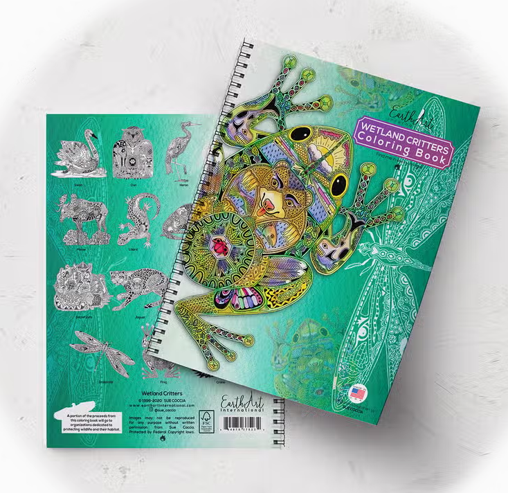 Earth Art Coloring Book - Wetland Critters