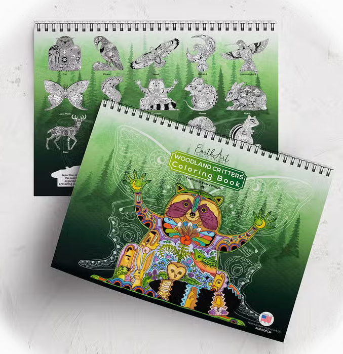 Earth Art Coloring Book - Woodland Critters