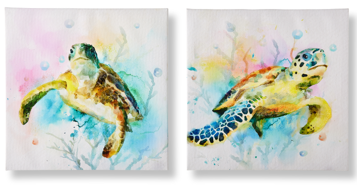 Sea Turtle Canvas 2pc