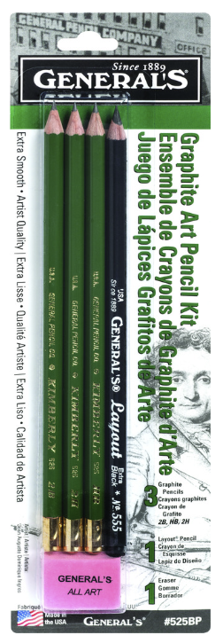 Generals Graphite Art Pencil Kit 5pc