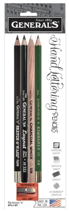 Generals Hand Lettering Pencils 5pc