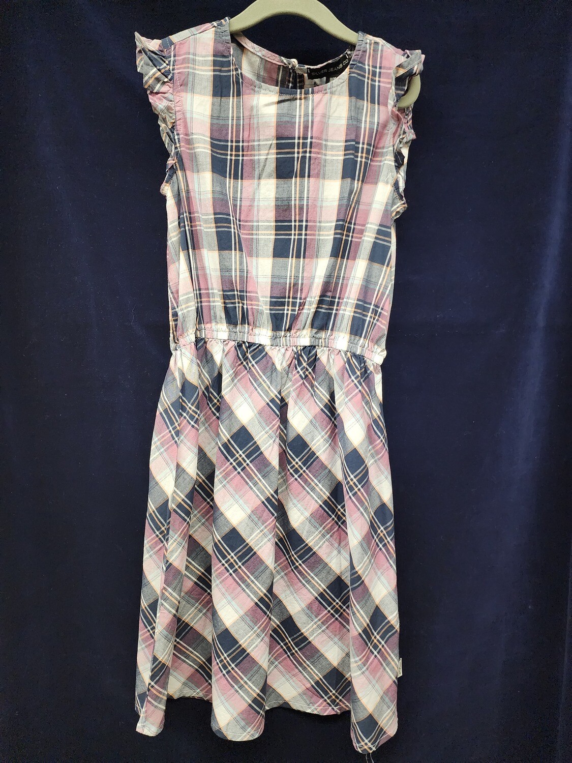 Silver Jeans Co. Plaid Ruffle Dress Youth L