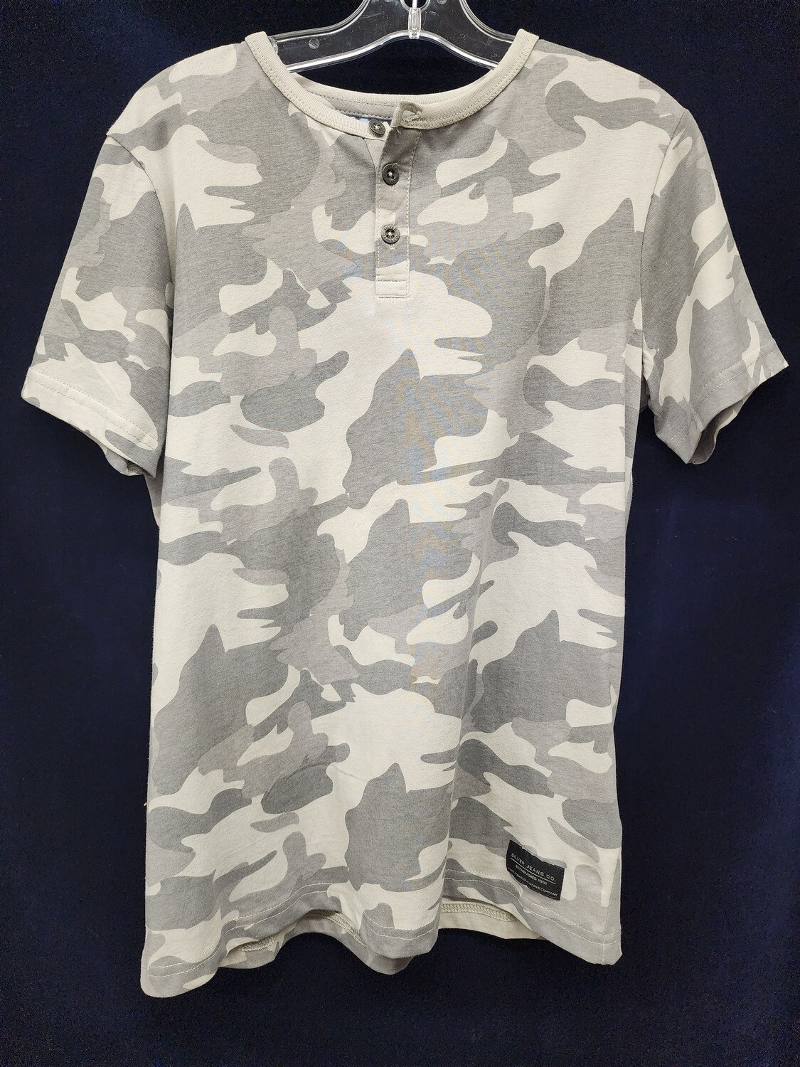 Silver Jeans Co Henley Camo Short Sleeve Youth S