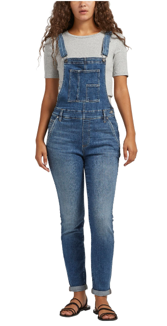 Silver Overall Skinny Leg