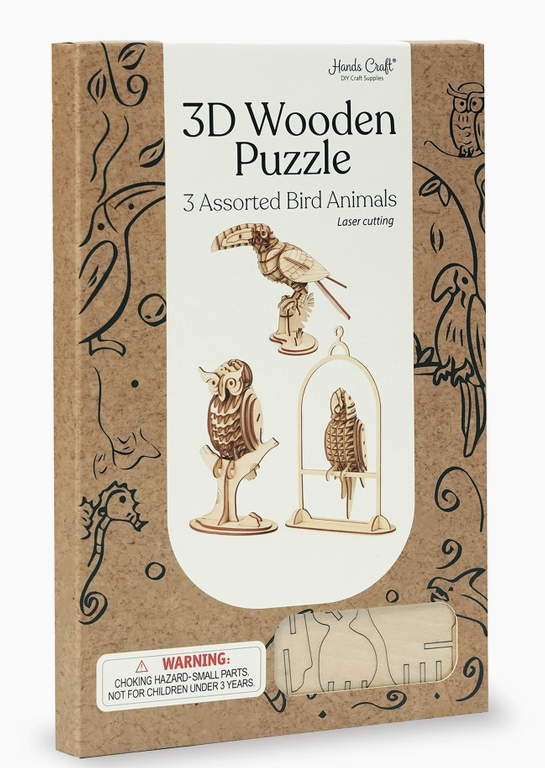 3D Wooden Puzzle Bundle - Birds