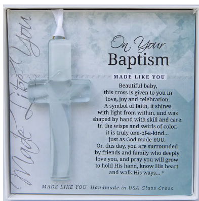 Glass Cross - Baptism