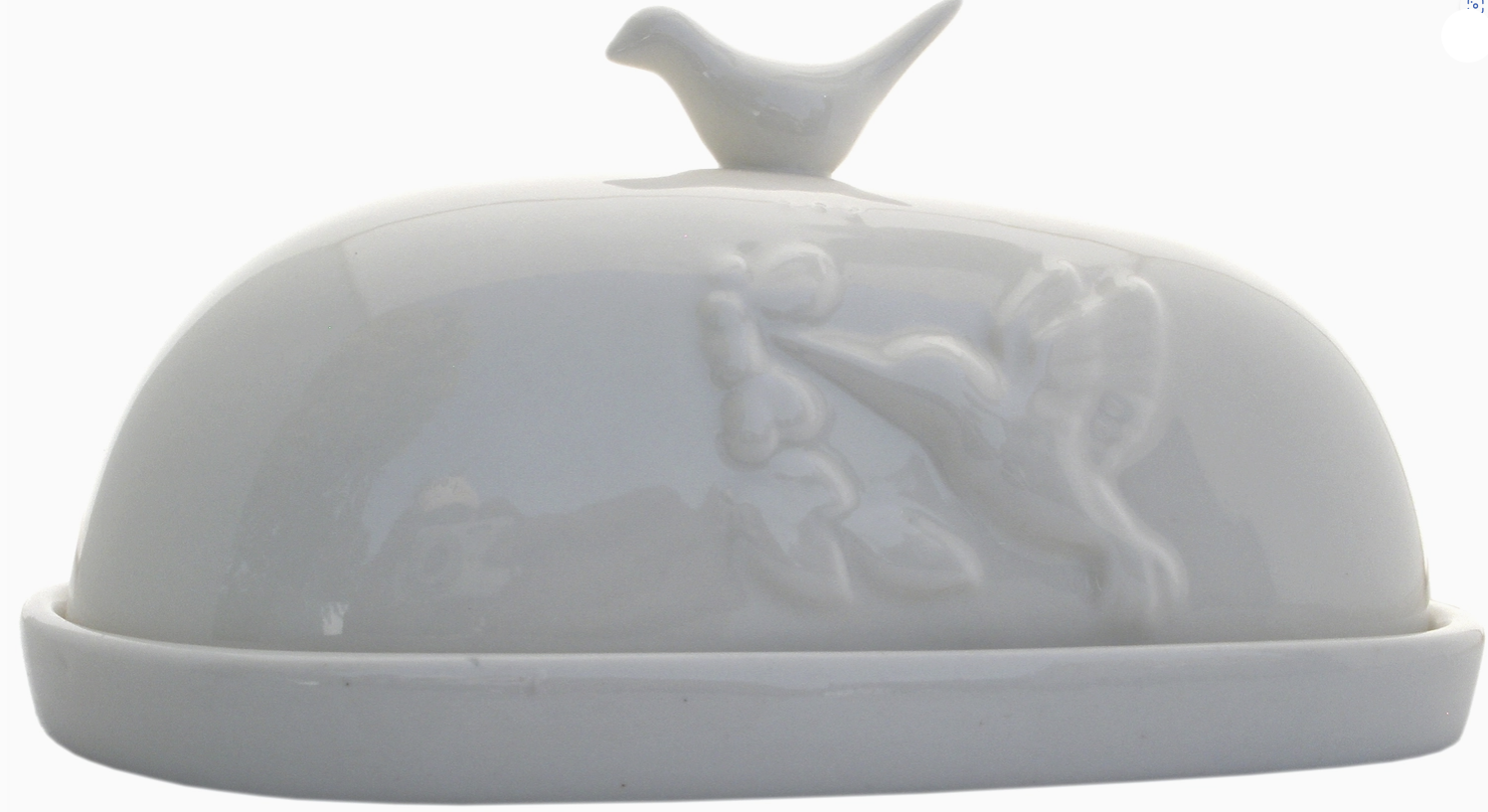 JBK Hummingbird Butter Dish