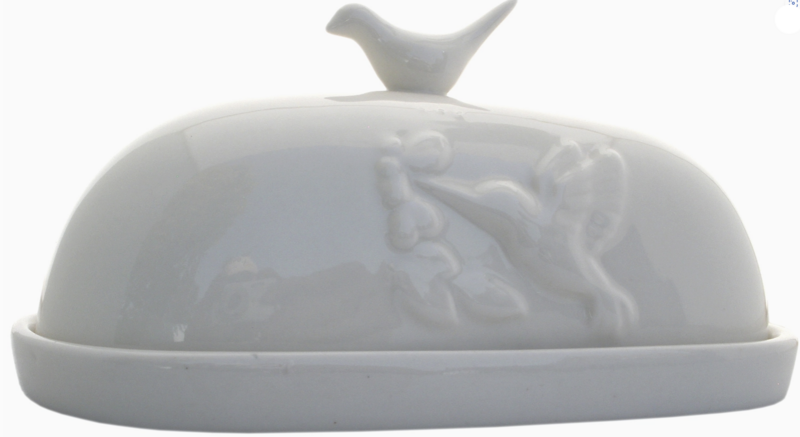 JBK Hummingbird Butter Dish