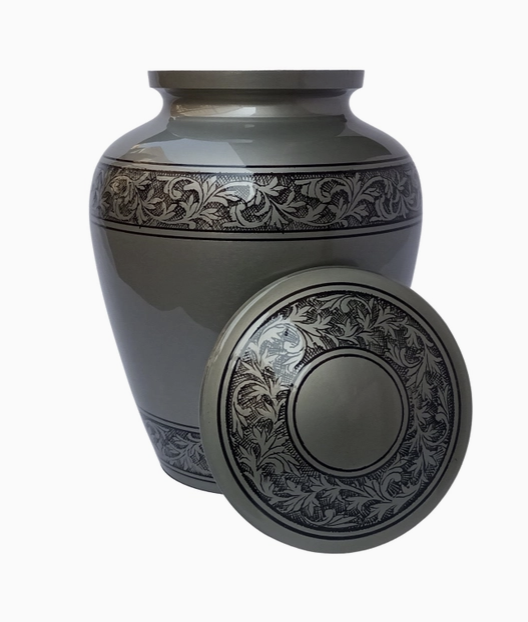 Vine Pattern Pewter Urn