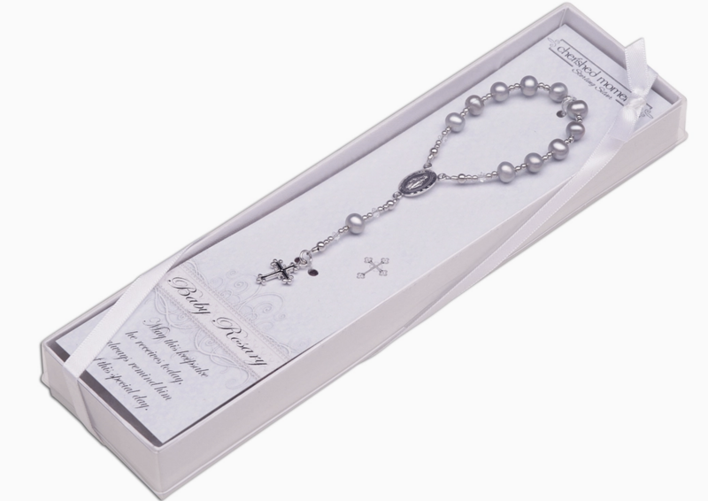 Cherished Moments - Baby Rosary Grey