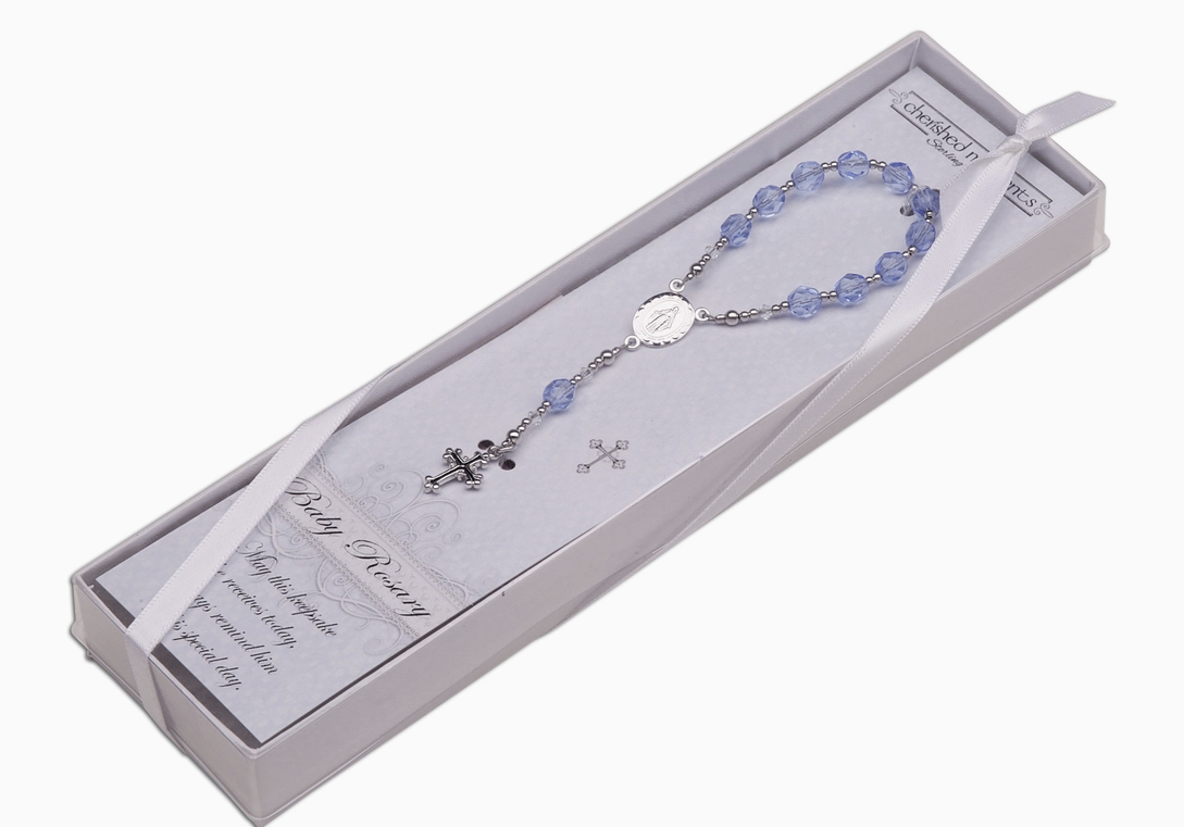 Cherished Moments - Baby Rosary Blue