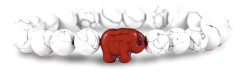 Fahlo - Elephant - White Howlite