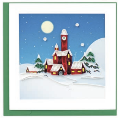 Quilled Card - Santas Village