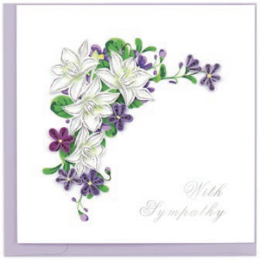 Quilling Card - Flower Sympathy