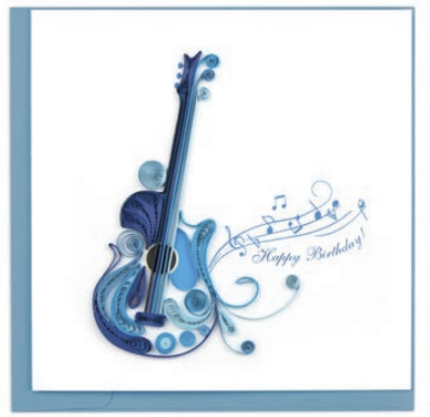Quilling Card - Birthday Guitar