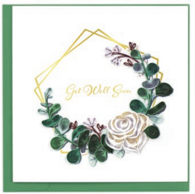Quilling Card - Get Well Eucalyptus